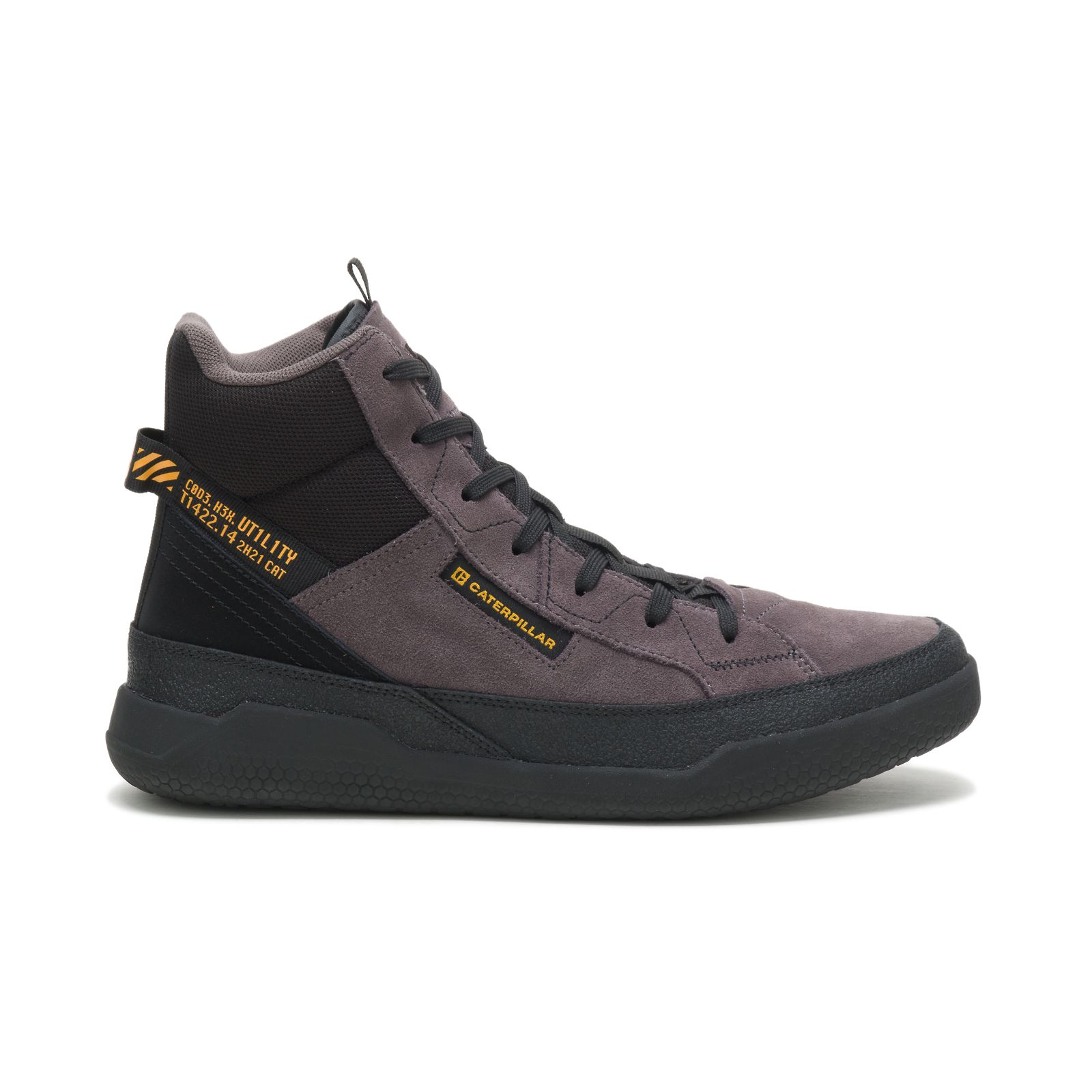 Black Caterpillar Code Hex Hi Utility Men's Sneakers | Cat-140258