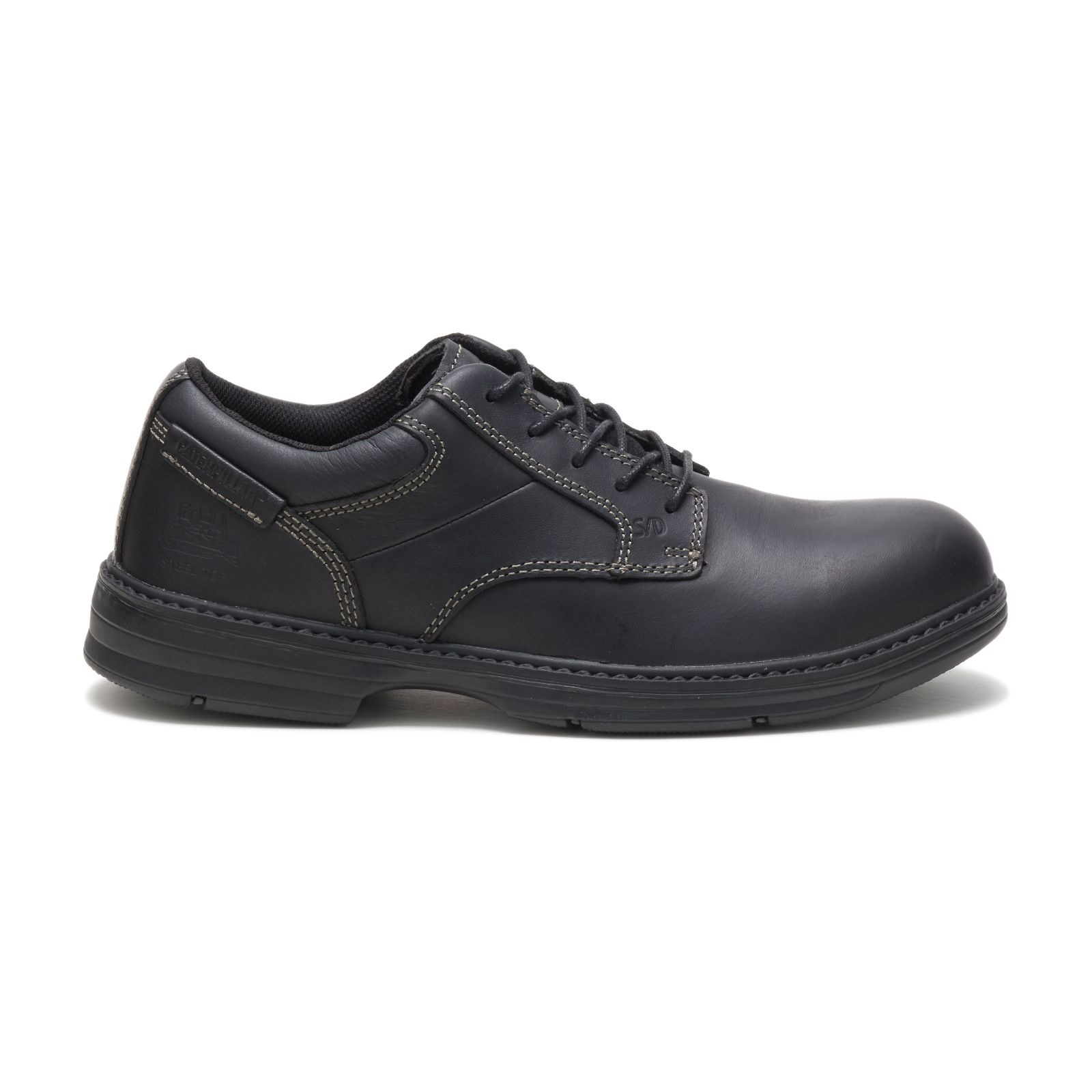 Black Caterpillar Oversee Steel Toe Men's Steel Toe Shoes | Cat-918067