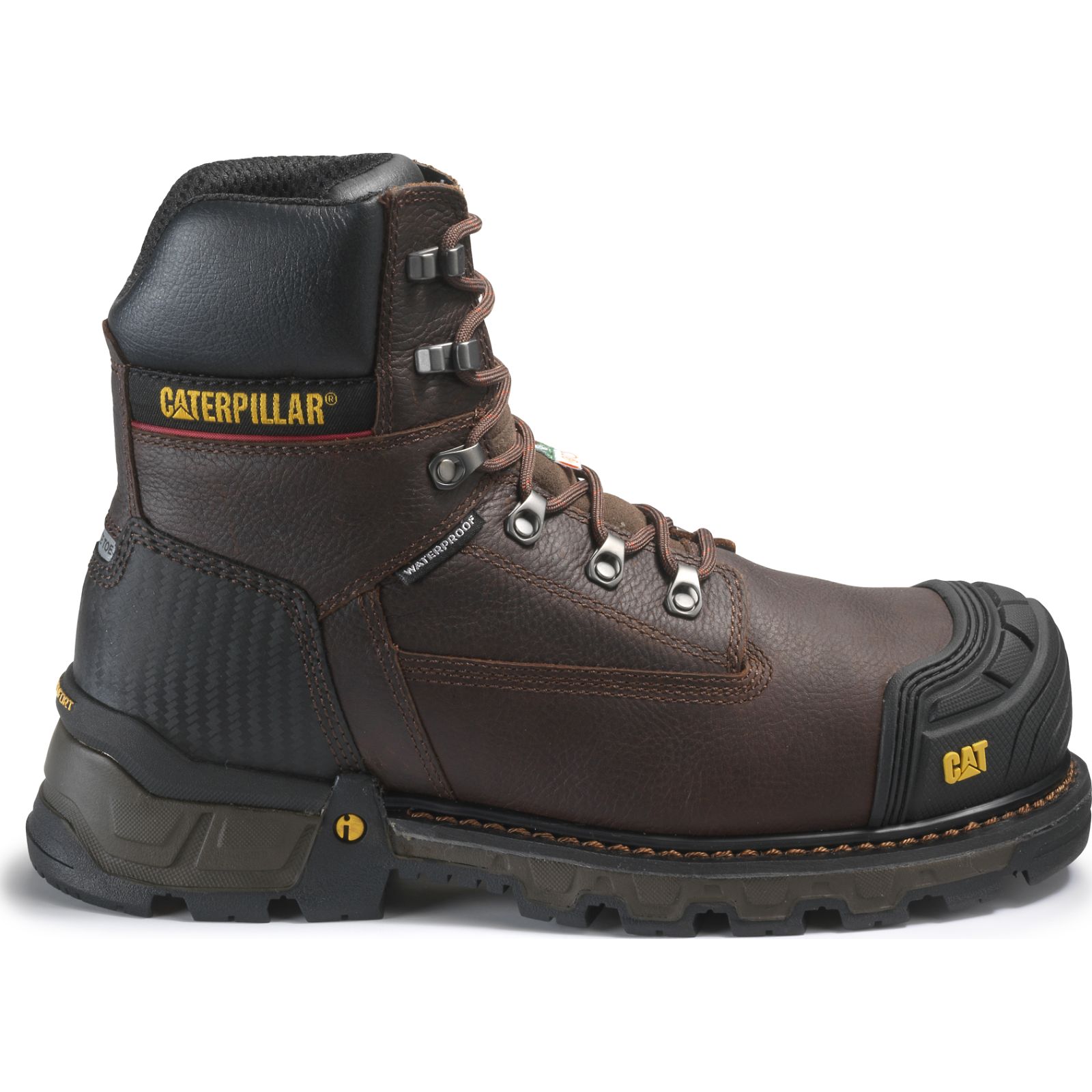 Brown Caterpillar Excavator Xl 6” Wp Tx Ct Csa Men's Work Boots | Cat-369457