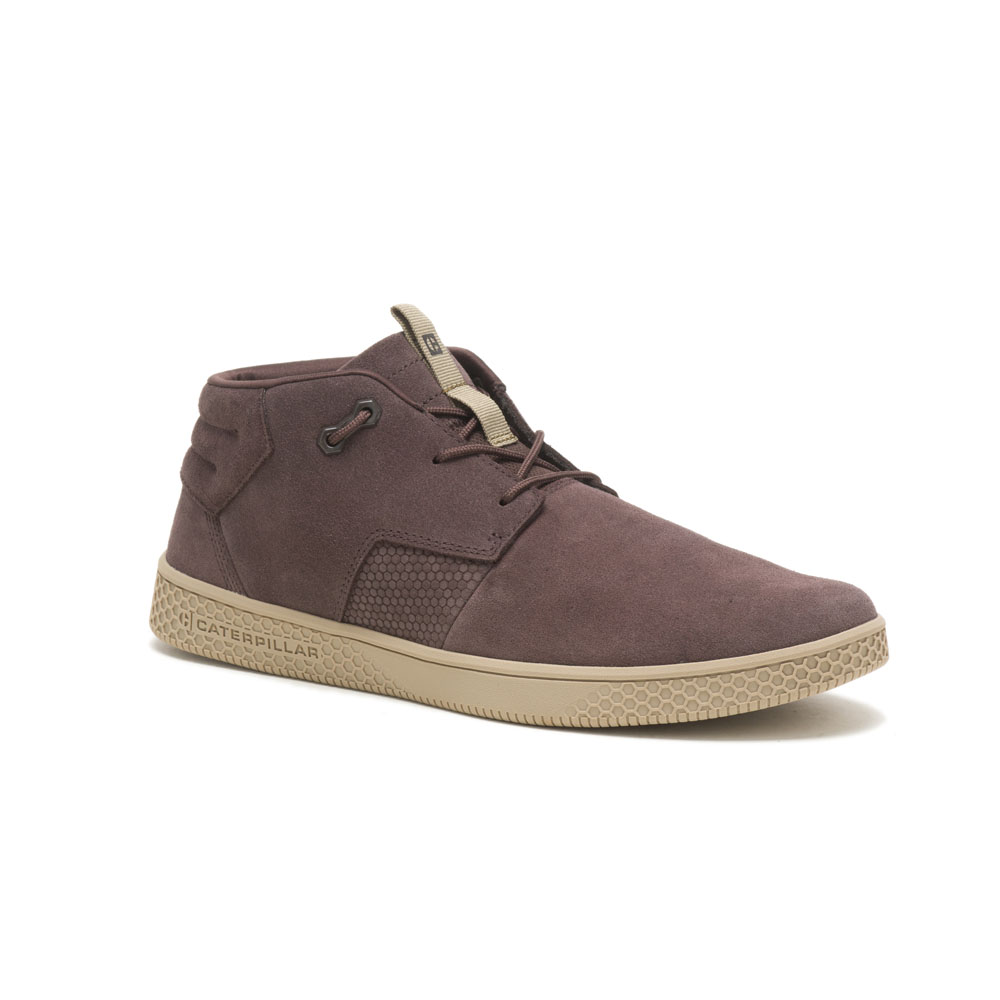 Coffee Caterpillar Pause Mid Men's Sneakers | Cat-825049