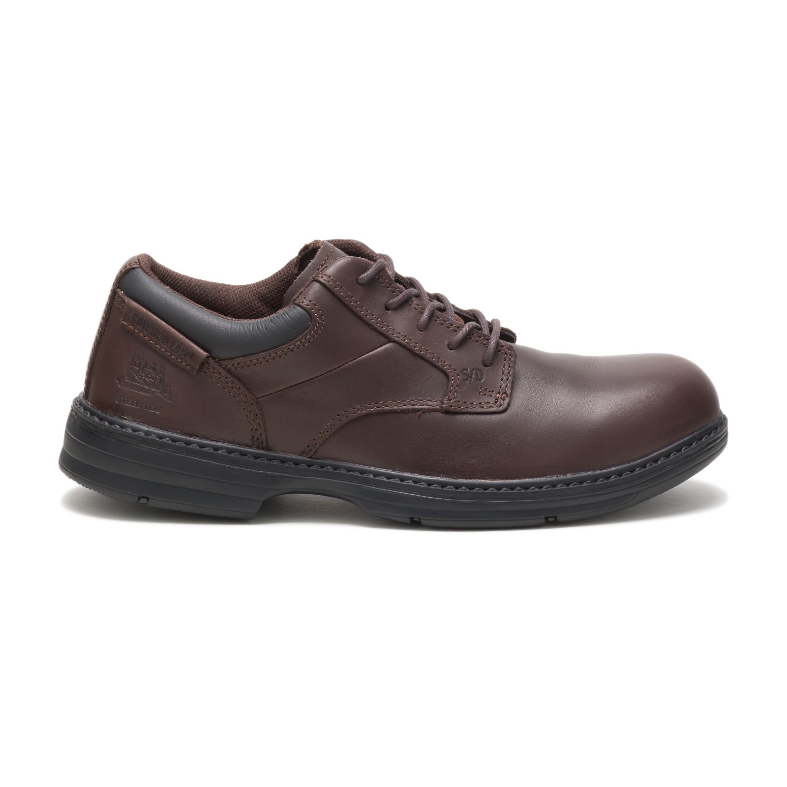 Dark Brown Caterpillar Oversee Steel Toe Men's Steel Toe Shoes | Cat-512684