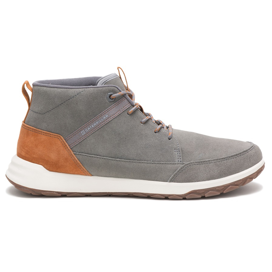 Grey Caterpillar Code Quest Mid Men's Sneakers | Cat-618497