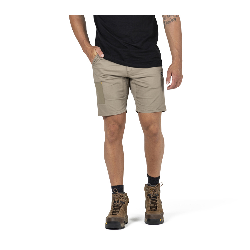 Khaki Caterpillar Machine Men's Work Shorts | Cat-605781